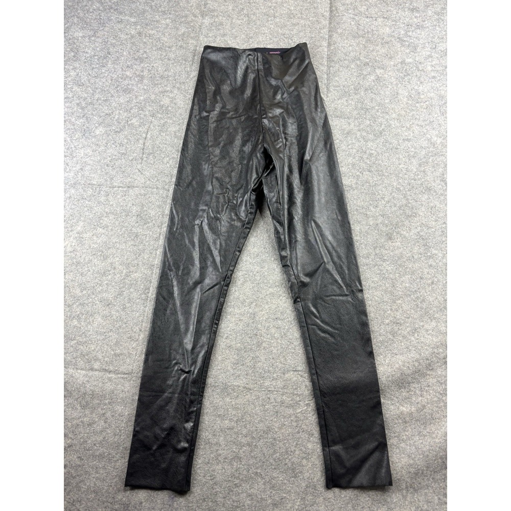 Commando Faux Leather Leggings Black Skinny Ankle Pants Stretch Women's S